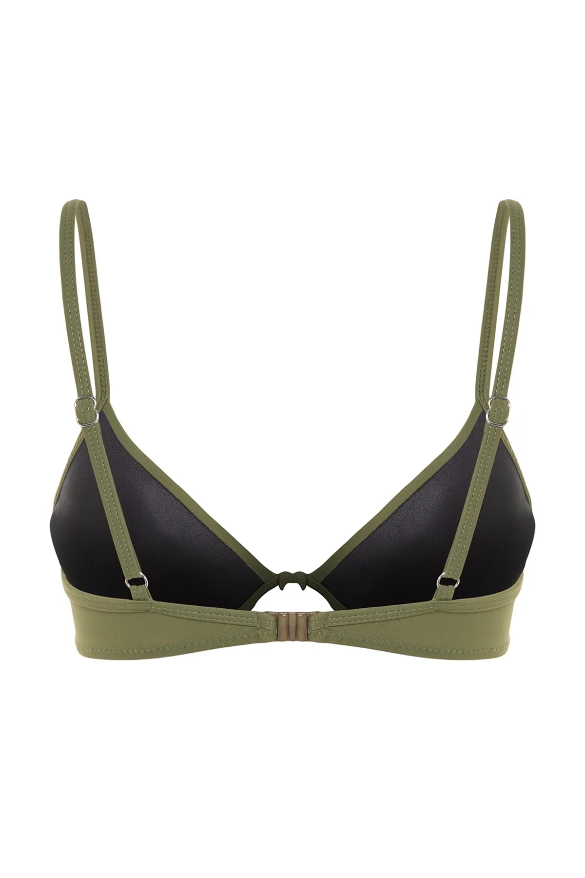 Trendyol Collection  Khakifarbenes Balconet-Push-Up-Bikinioberteil TBESS20BU0237