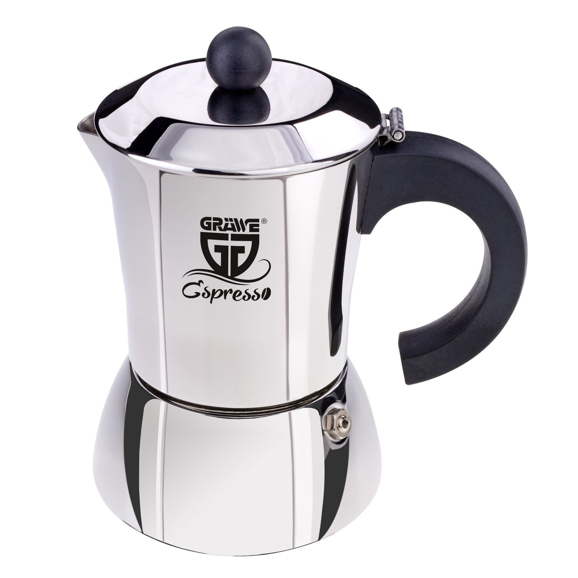 GRÄWE Espressokocher GRÄWE Espressokocher aus Edelstahl für 4 Tassen