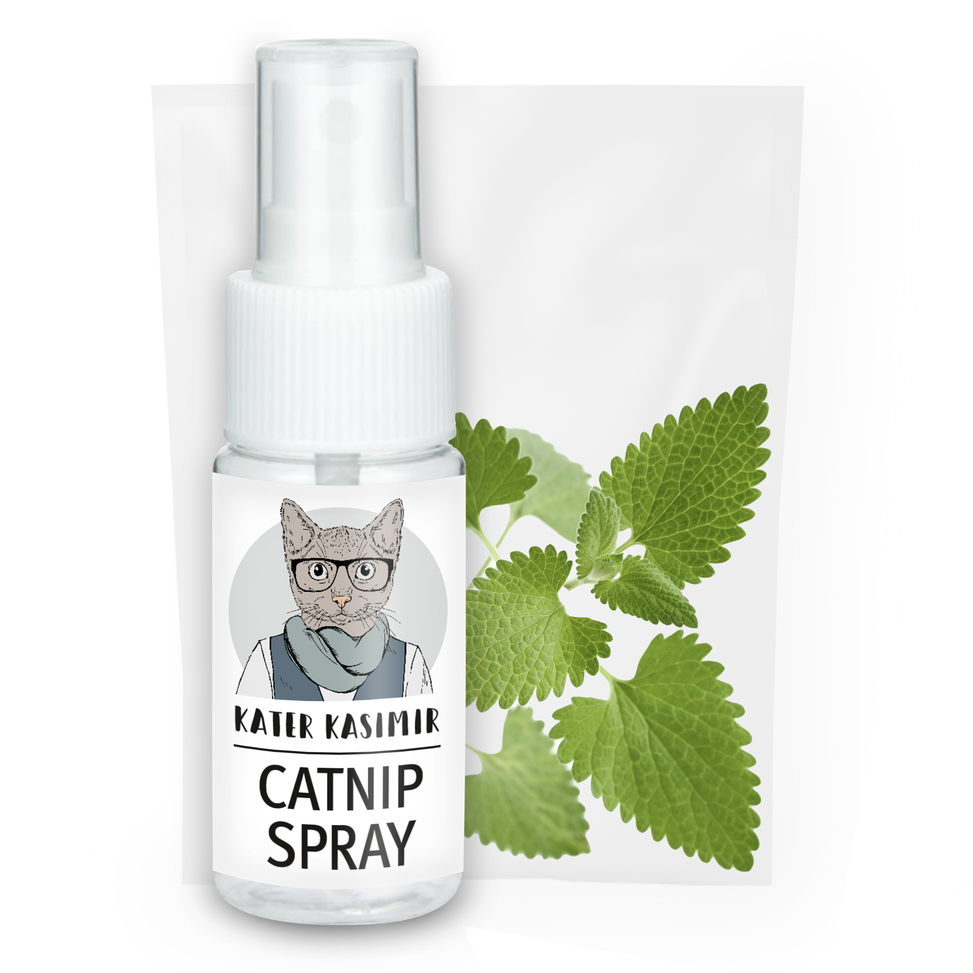 Kater Kasimir Baldrian & Catnipspielzeug Kater Kasimir Premium Katzenminze-Spray. Rein natürlich im 30ml Pumpzerstäuber