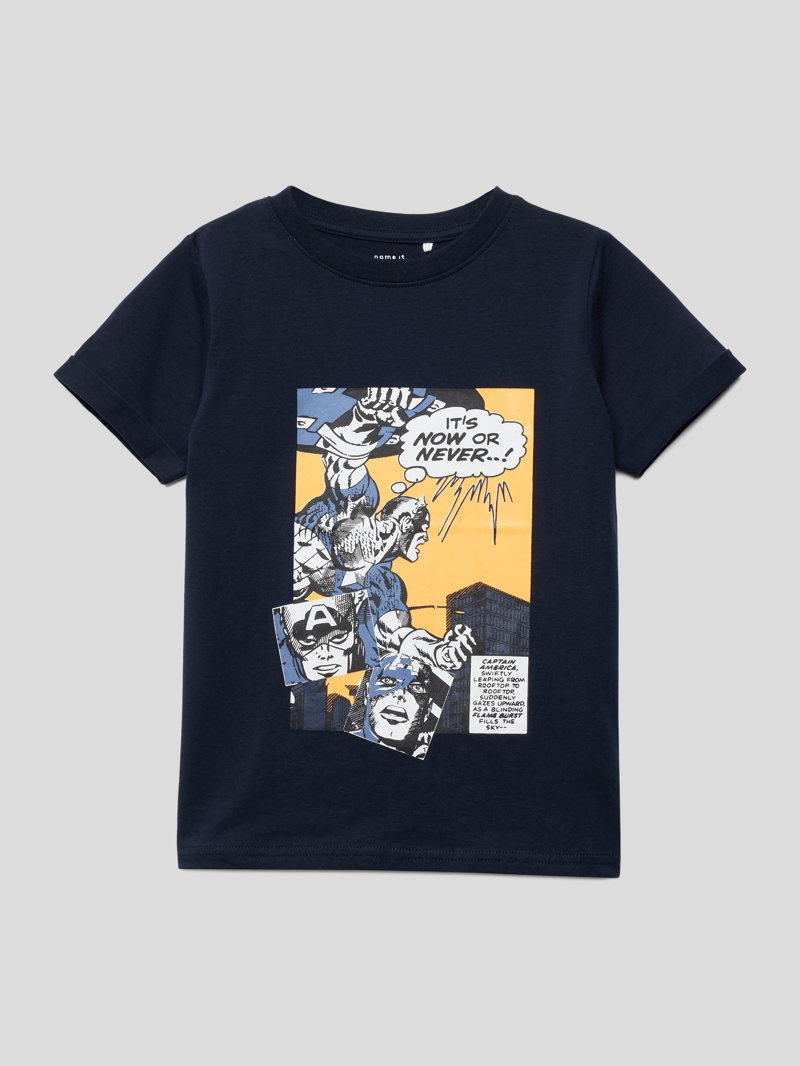 T-Shirt mit Marvel®-Print in marineblau