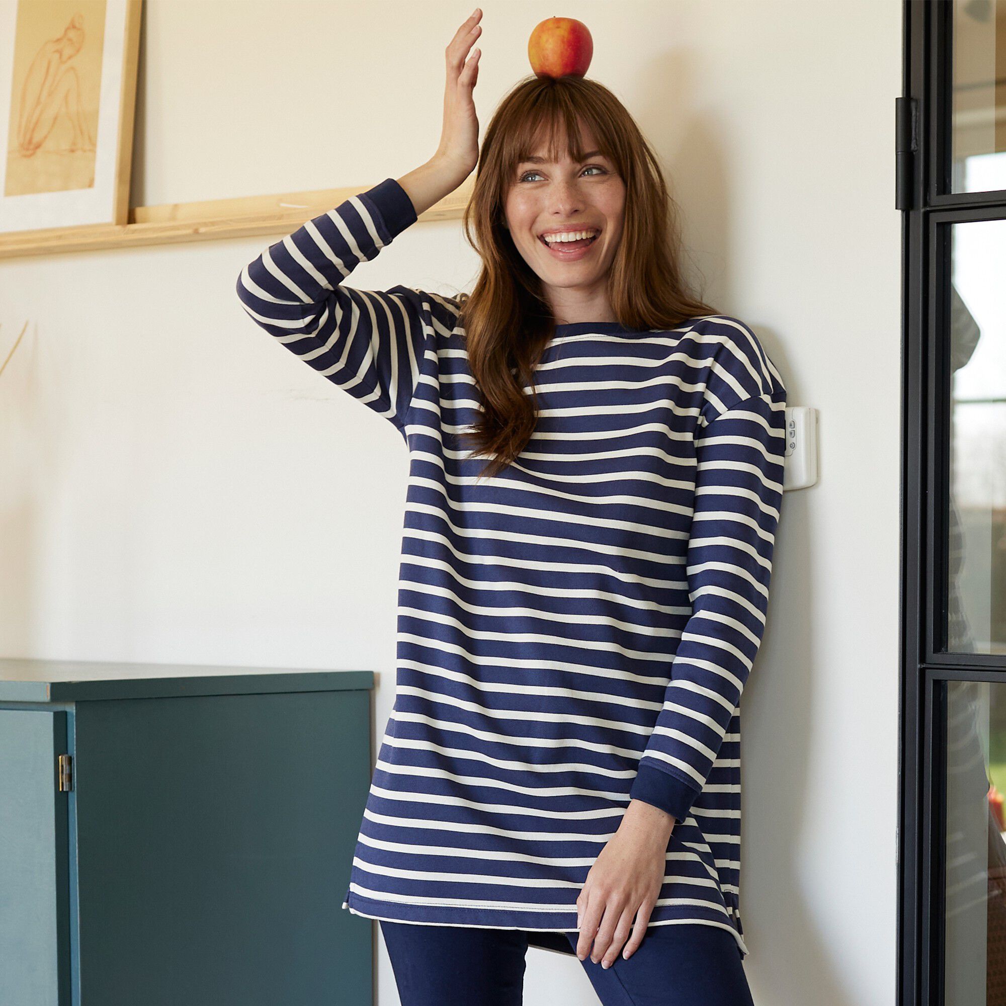 Pyjama molleton rayé avec legging