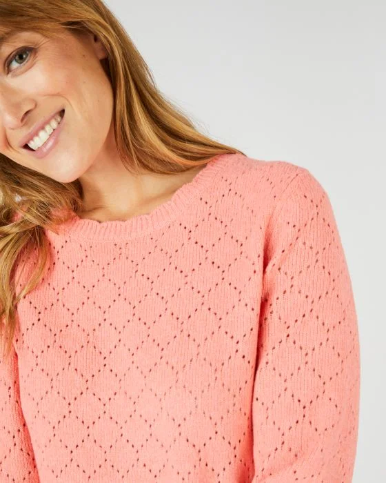 Pull maille ajourée