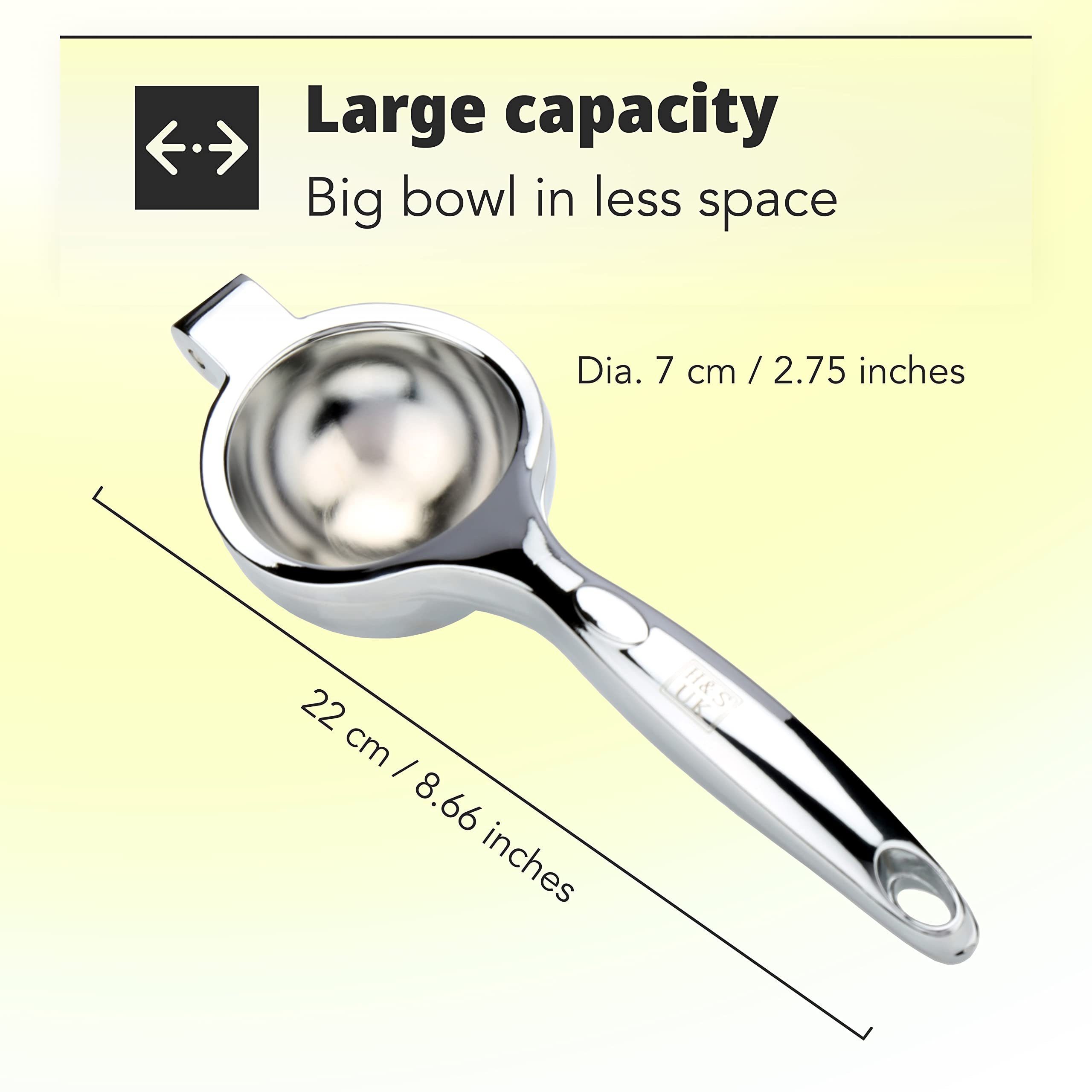 H&S Zitruspresse Edelstahl Zitruspresse - Handentsafter, Stainless Steel Lemon Press - Hand Juicer