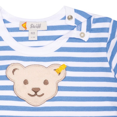 T-Shirt kurzarm, mittelblau für Mädchen