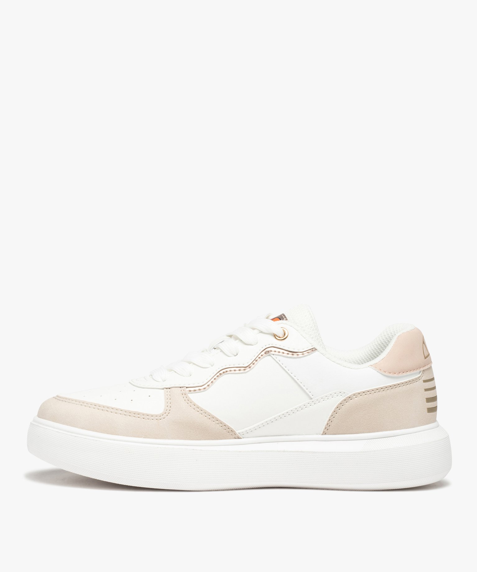 Baskets femme girly à semelle épaisse - Ellesse Kaylin blanc | GEMO