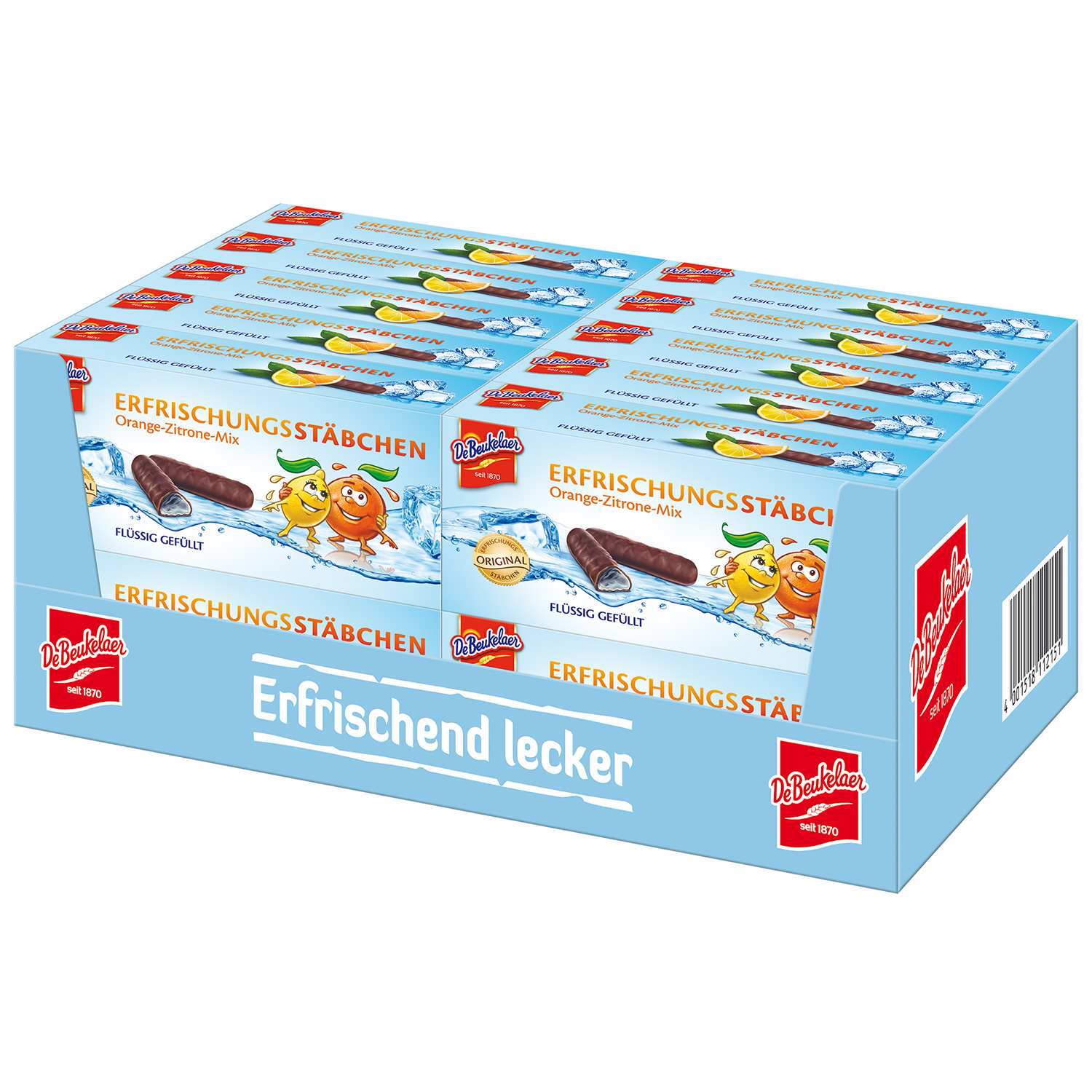 DeBeukelaer Erfrischungsstäbchen Orange-Zitrone-Mix 75g