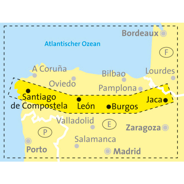 KOKA-133 SPANISCHER JAKOBSWEG - Wanderkarte