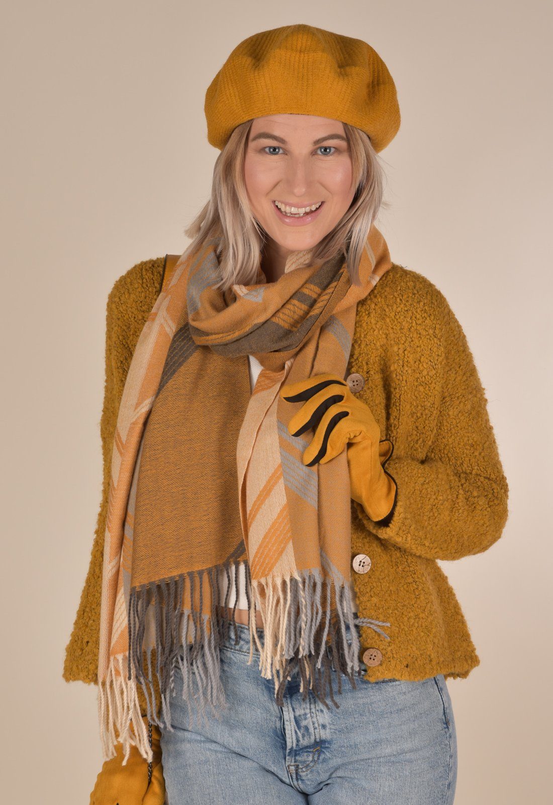 styleBREAKER Modeschal, (1-St), Web Schal Geometrisch