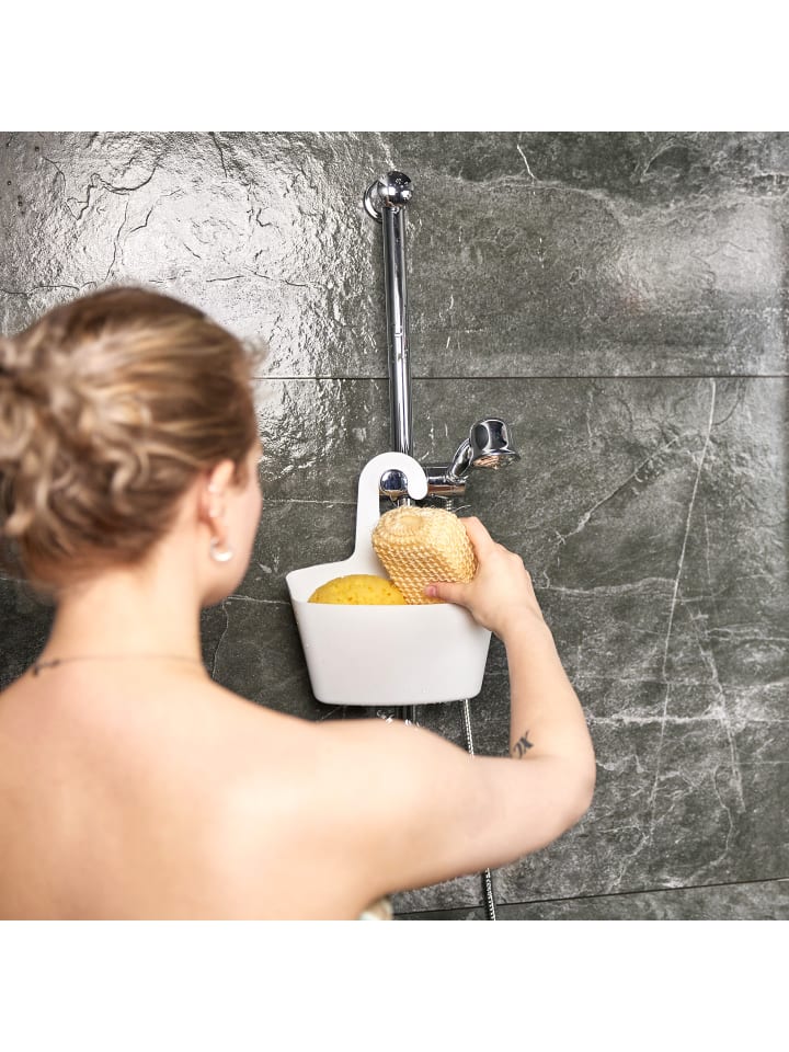 relaxdays 3 x Duschkorb in Weiß - (B)23 x (H)25 x (T)10 cm günstig kaufen onesize