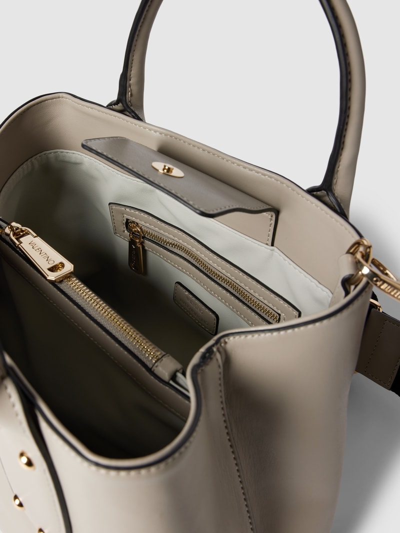 Handtasche in Leder-Optik Modell 'CHAMONIX' in hellgrau