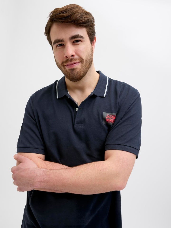 JACK & JONES PLUS Poloshirt in Sky Captain günstig kaufen
