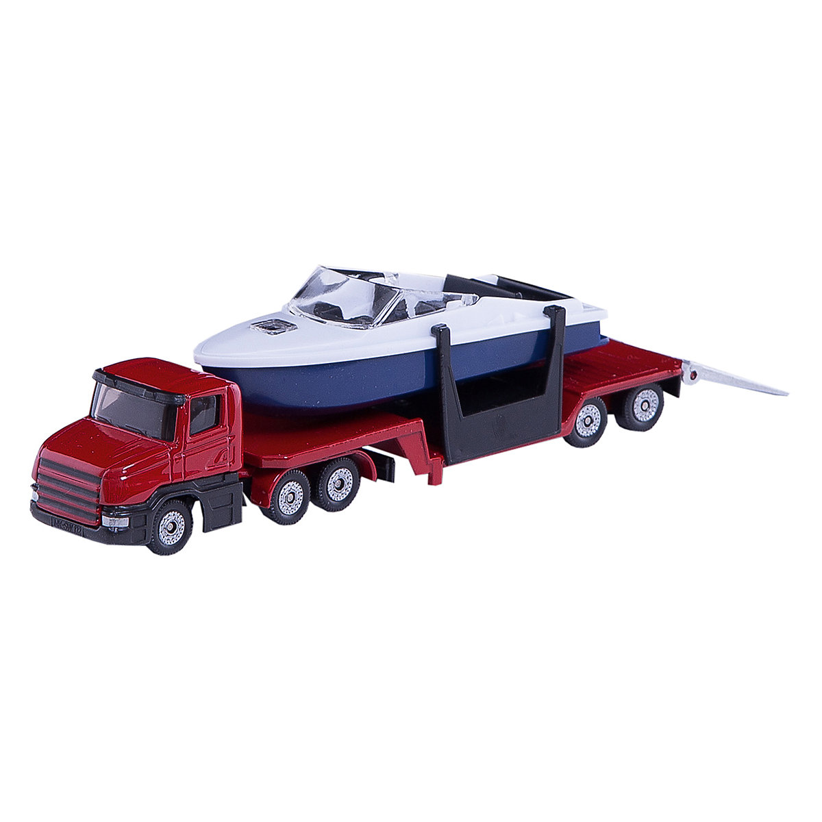 SIKU 1613 Tieflader mit Boot