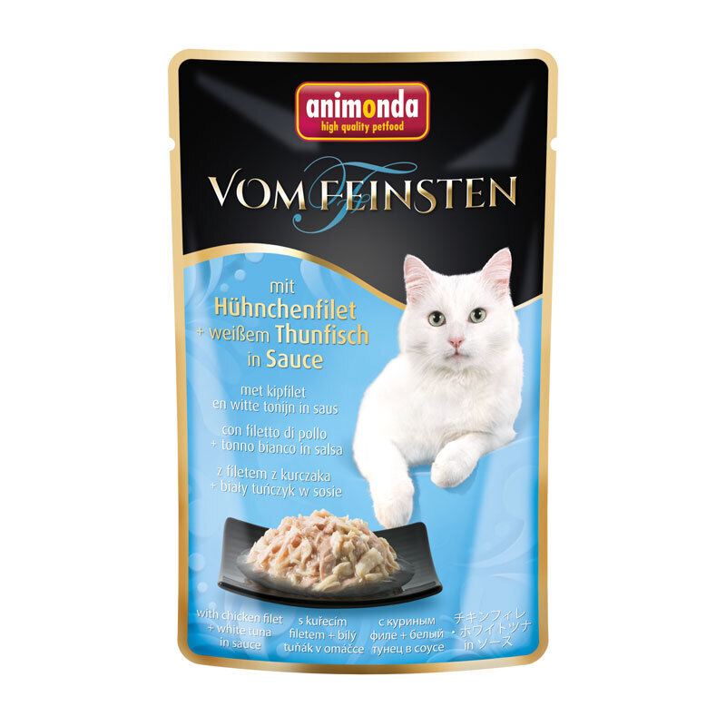 Animonda Nassfutter Animonda Vom Feinsten 18x50g mit Hühnchenfilet & weißem Thunfisch, in Sauce