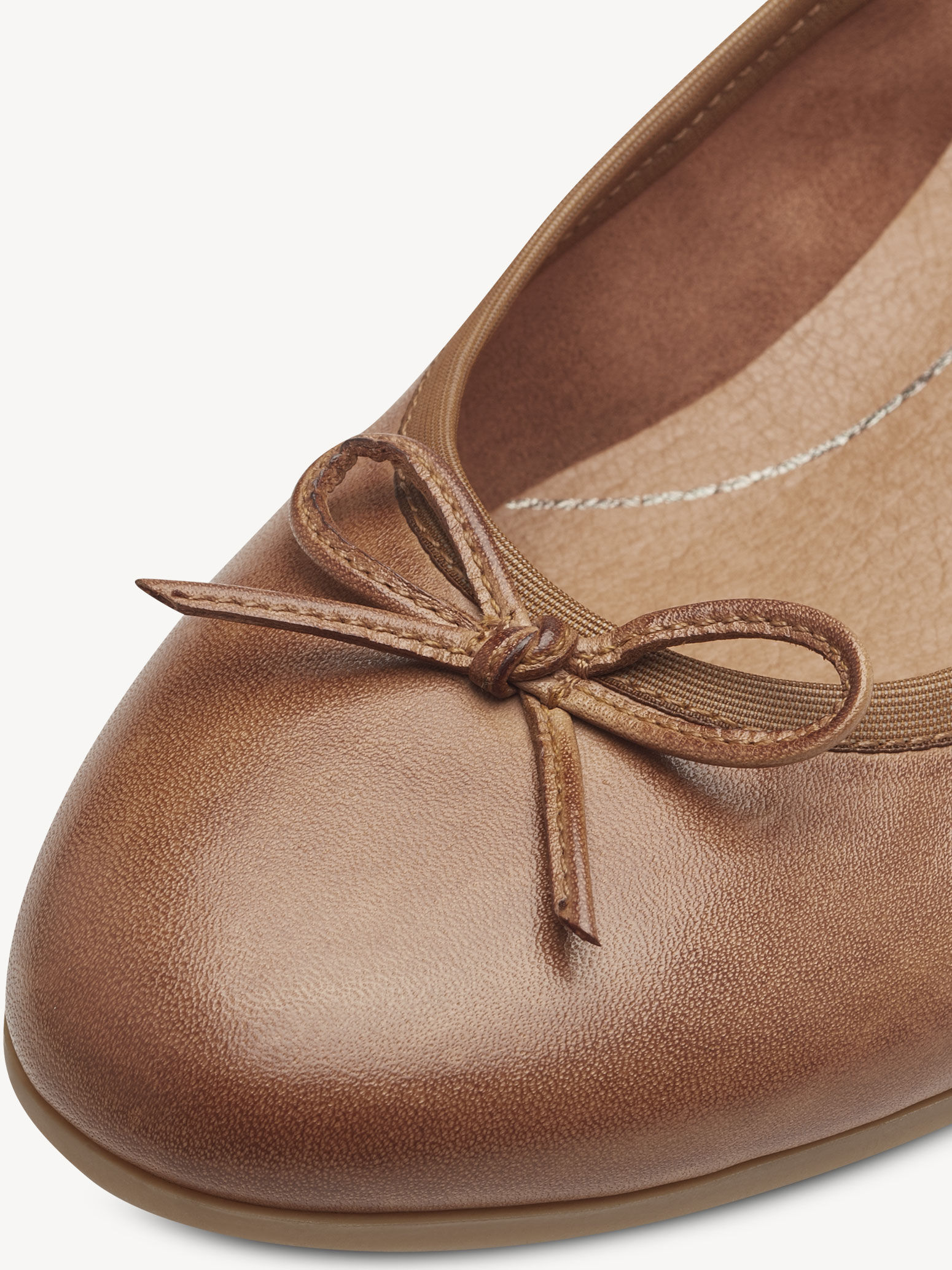 Ballerine en cuir - marron