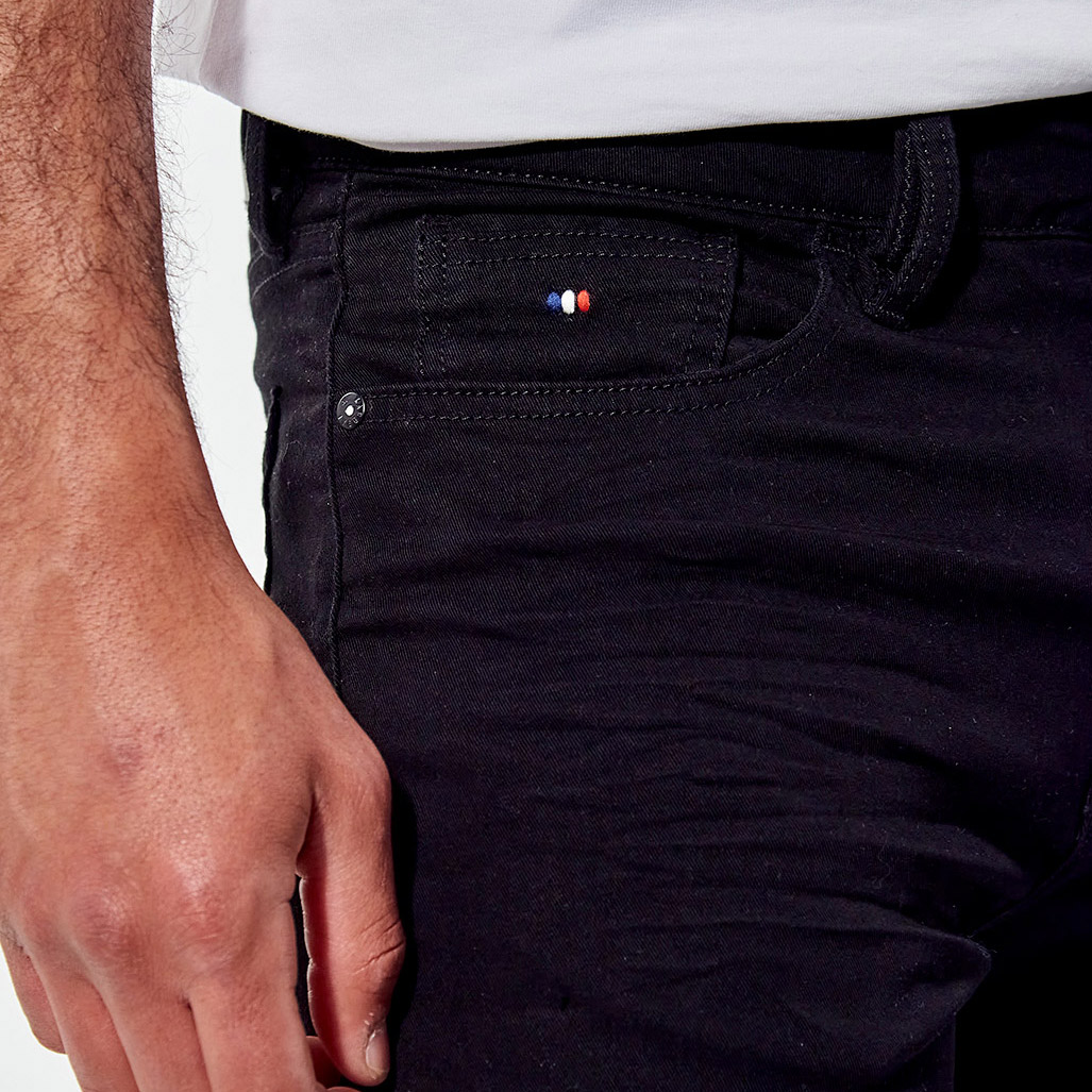 DARKK  Jean slim Homme noir