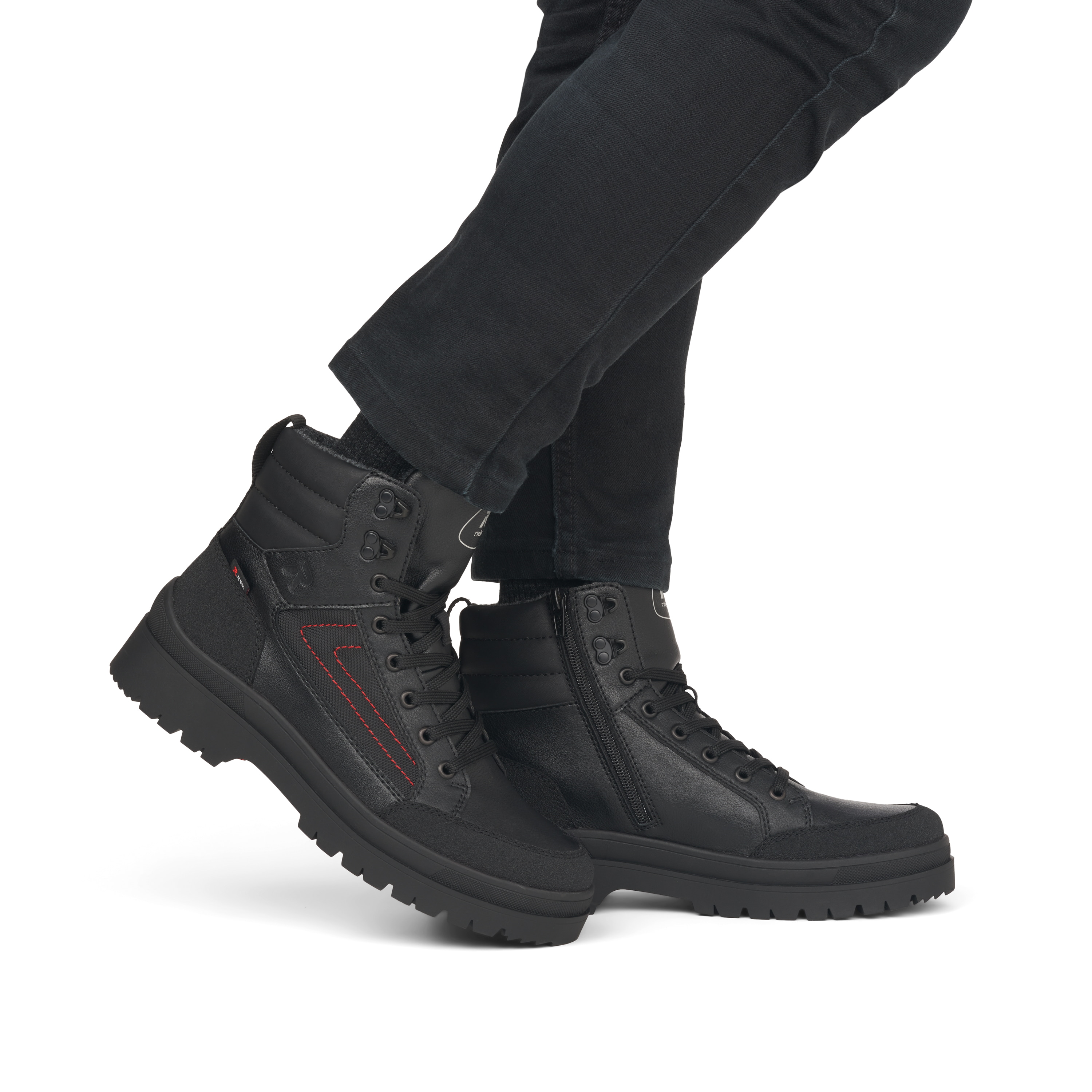 Rieker Herren Schnürstiefel deep black