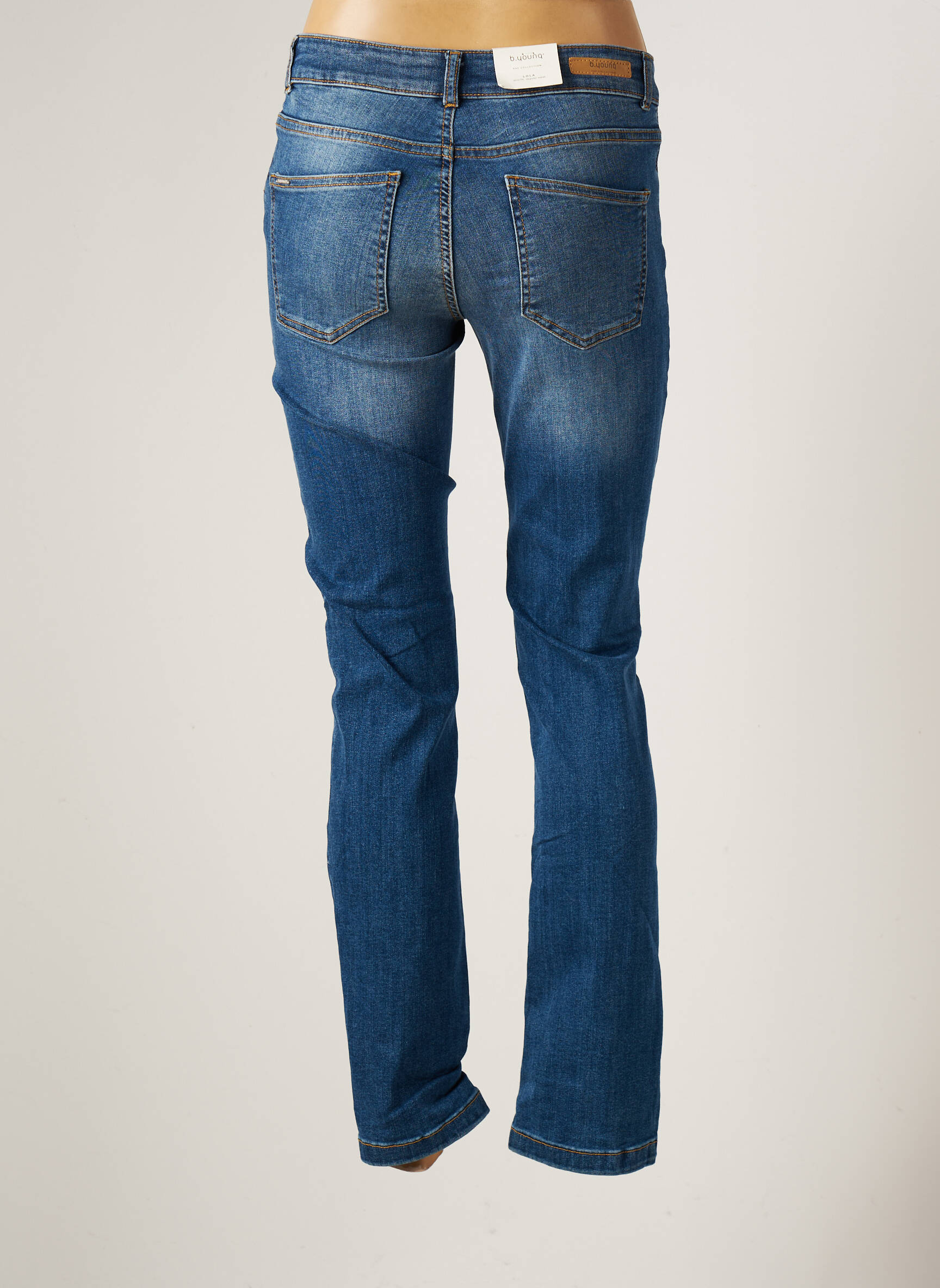 B Young Jeans Coupe Slim Femme couleur bleu