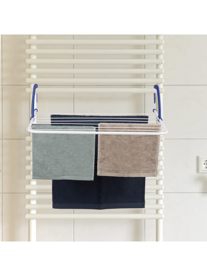 relaxdays Hängetrockner in Weiß/ Blau - (B)51 x (H)15,5 x (T)73 cm günstig kaufen onesize