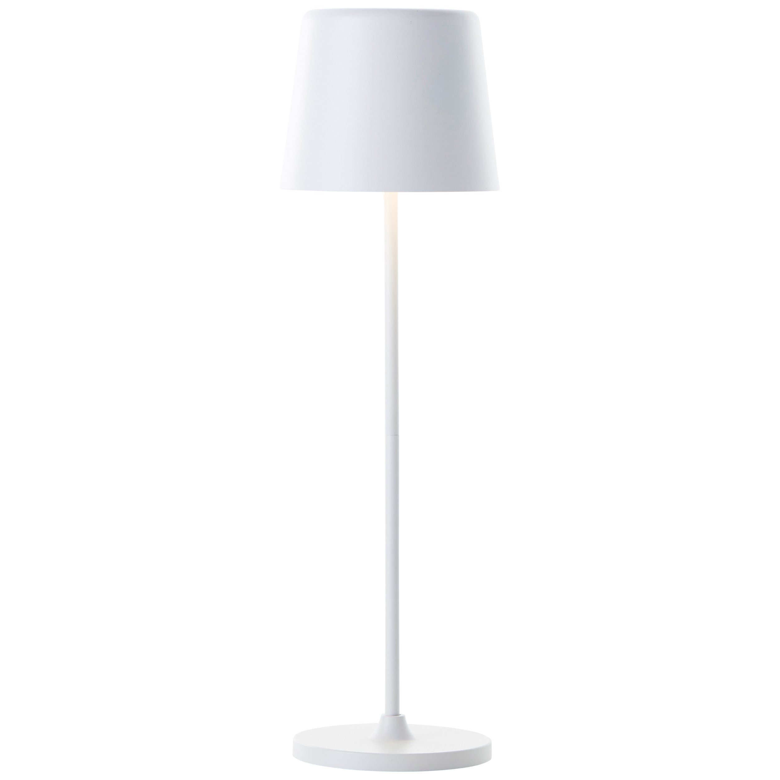 Brilliant LED Tischleuchte Kaami, Dimmfunktion, LED fest integriert, Warmweiß, Portable LED Außen Tischlampe, 37 cm, 310lm, Touchdimmer, USB, weiß