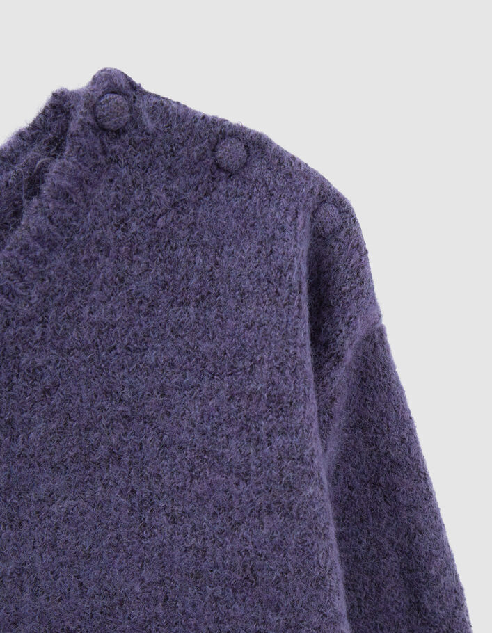 Pull violet forme cropped en tricot fille