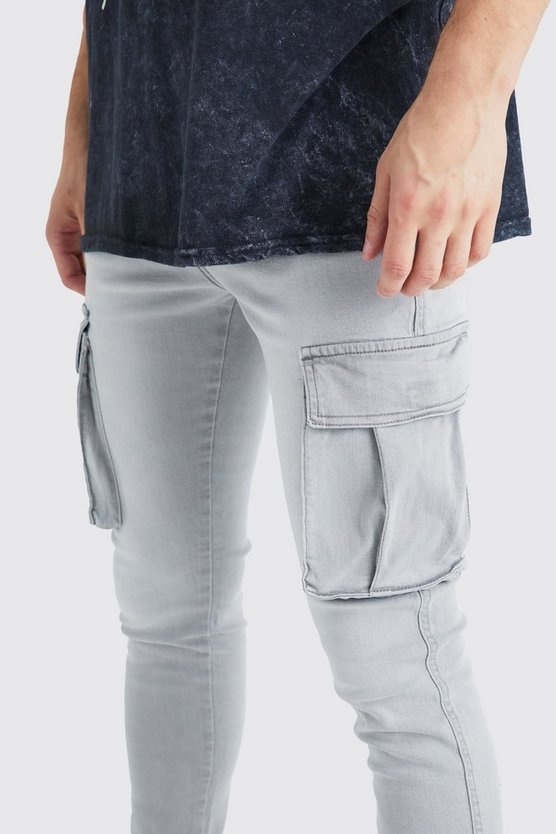 Tall Super Skinny Stretch Cargo-Jeans