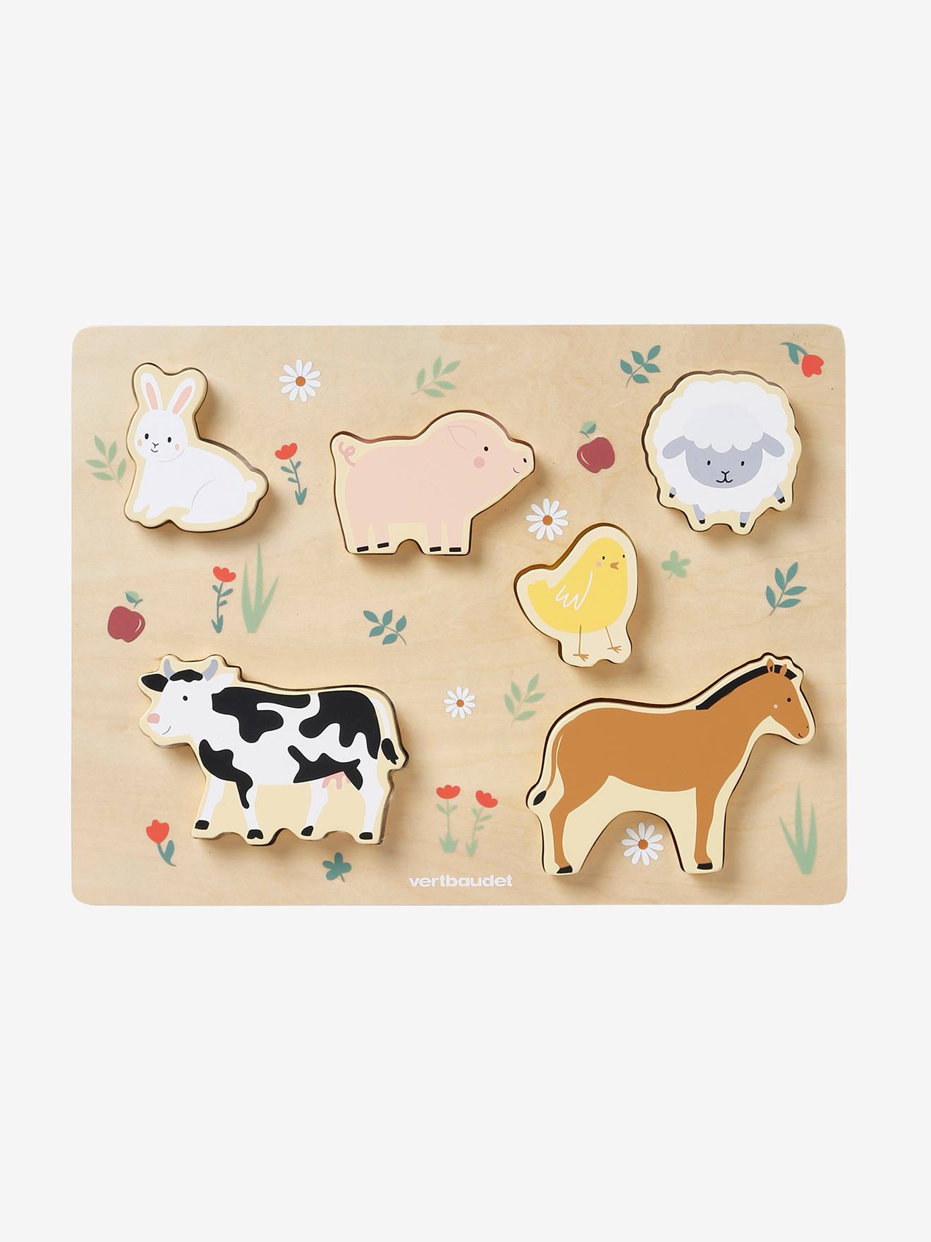 Puzzle chunky tactile en bois FSC® forêt