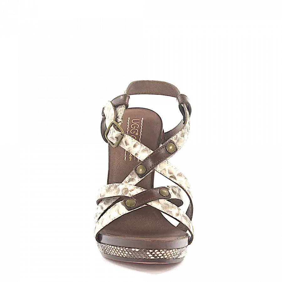 UGG - Sandalen Pythonleder beige - grau