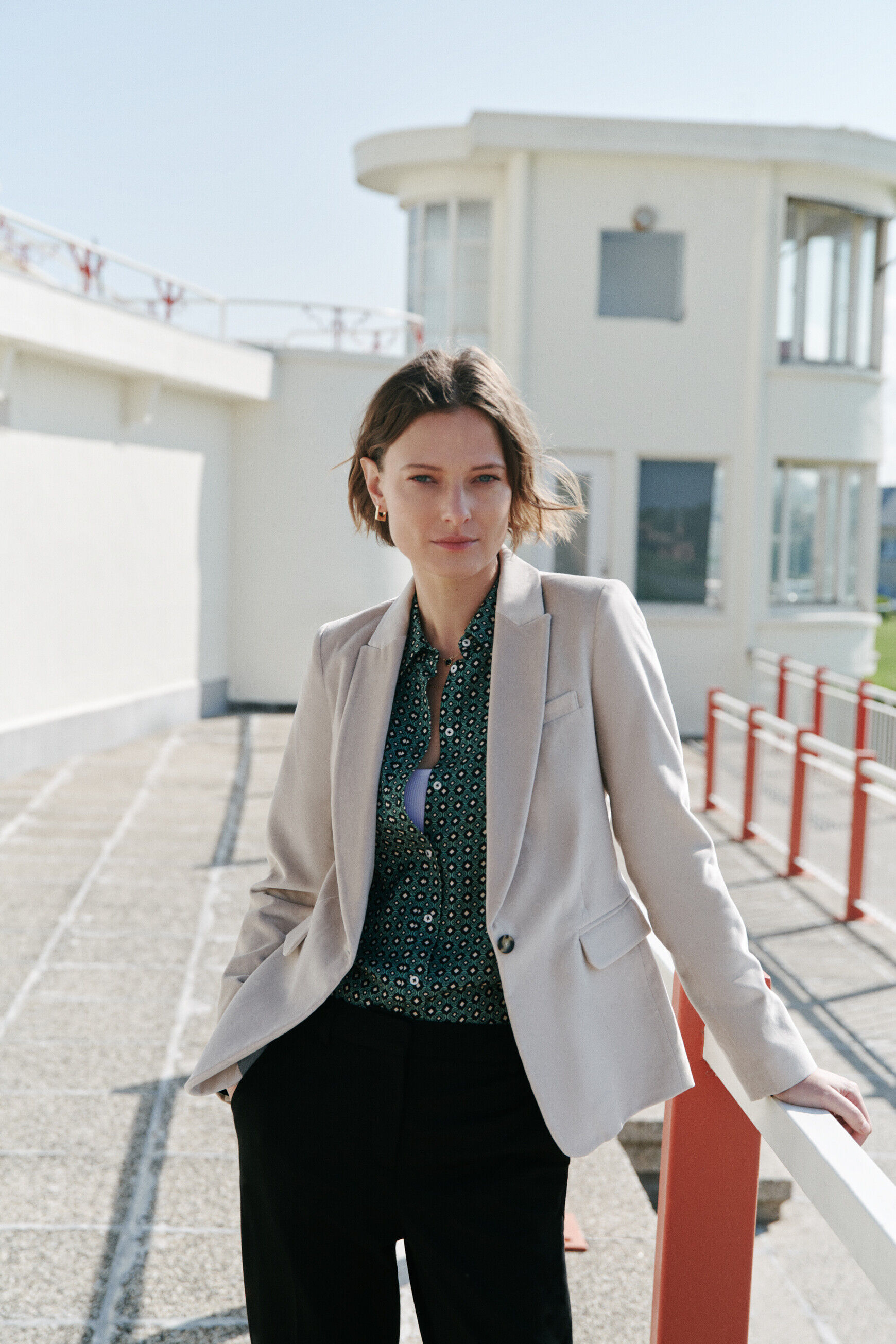 Chemisier cessy bleu marine femme