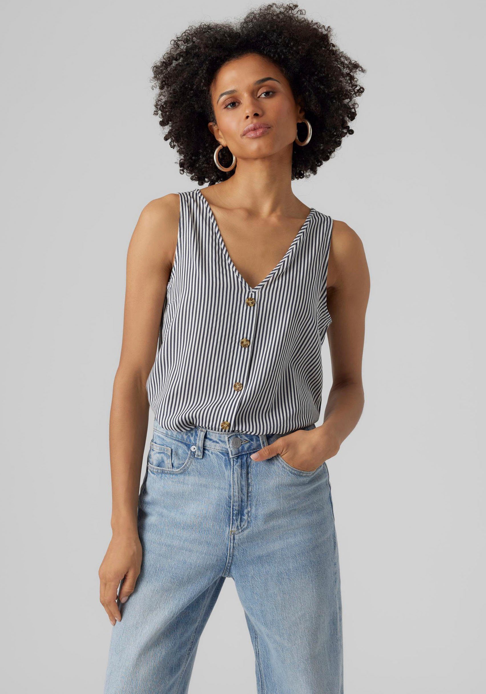 Vero Moda Shirttop auch mit V-Ausschnitt hinten