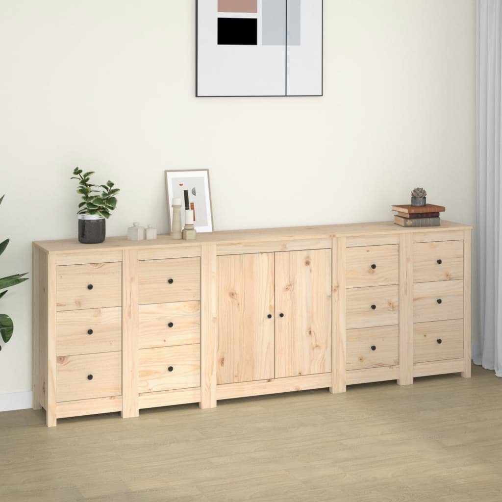 vidaXL Sideboard Sideboard 230x35x80 cm Massivholz Kiefer (1 St)