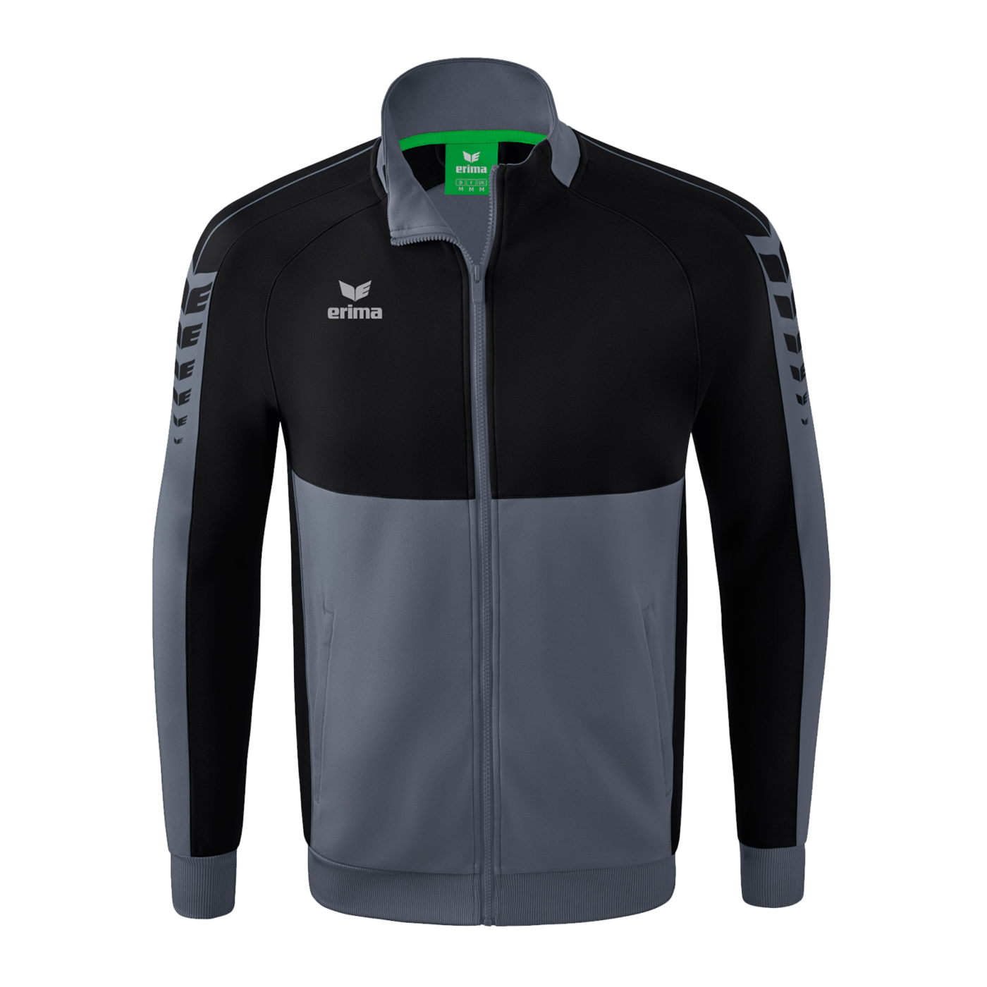 Erima Six Wings Trainingsjacke Kids Grau Schwarz