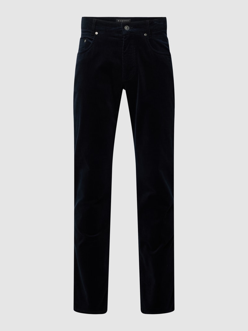 Cordhose im 5-Pocket-Design in marineblau