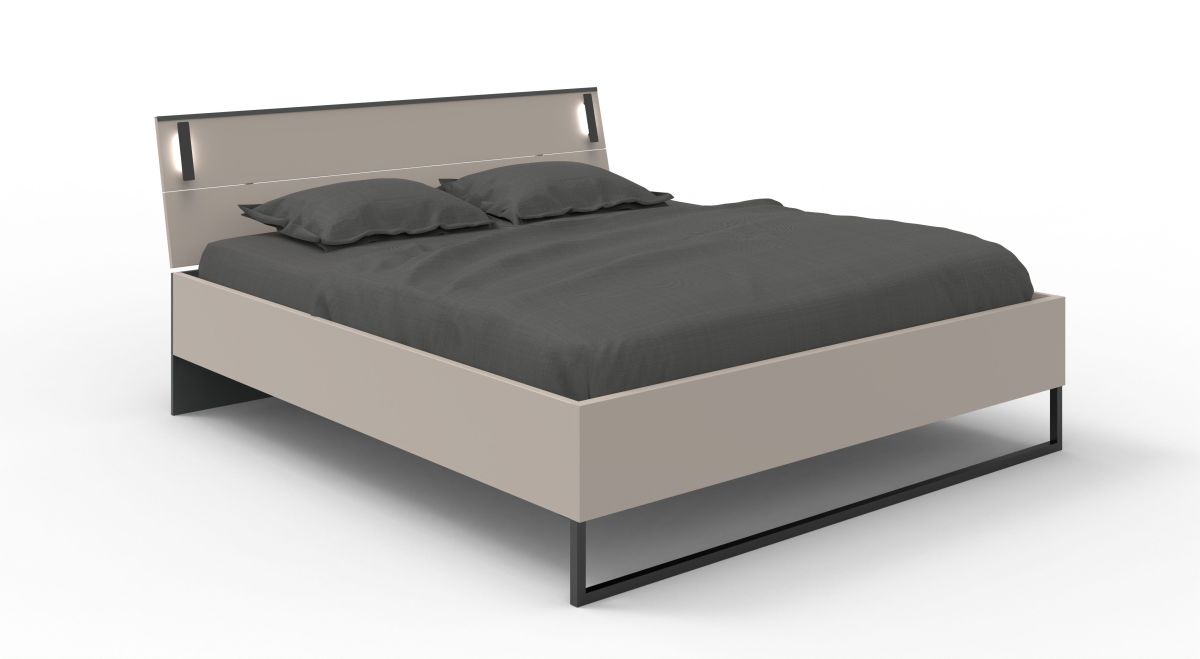 Bett Tilburg Saharagrau 180 x 200 cm