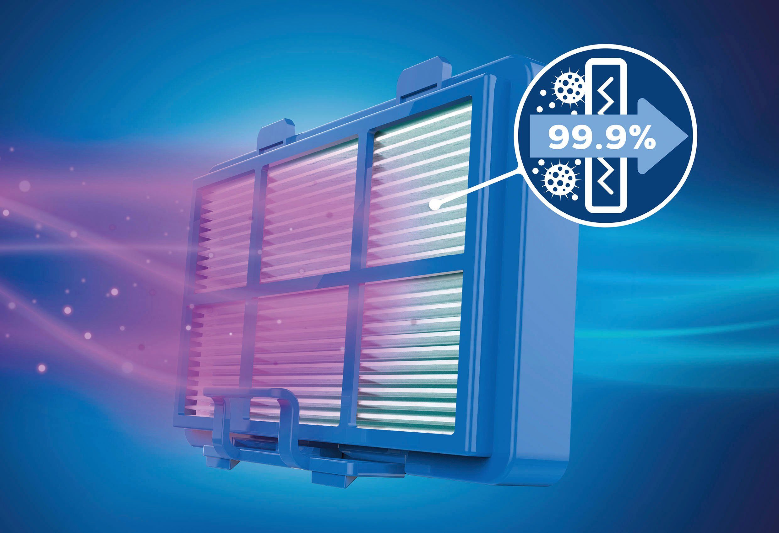 Philips Bodenstaubsauger FC9555/09, 900 W, beutellos, mit 1,5 l Fassungsvermögen und Tri-Active+-Düse