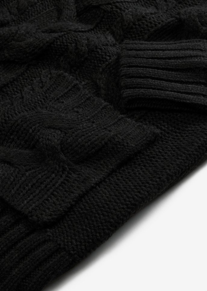 Strickkleid mit Rollkragen und aufgesetzten Taschen