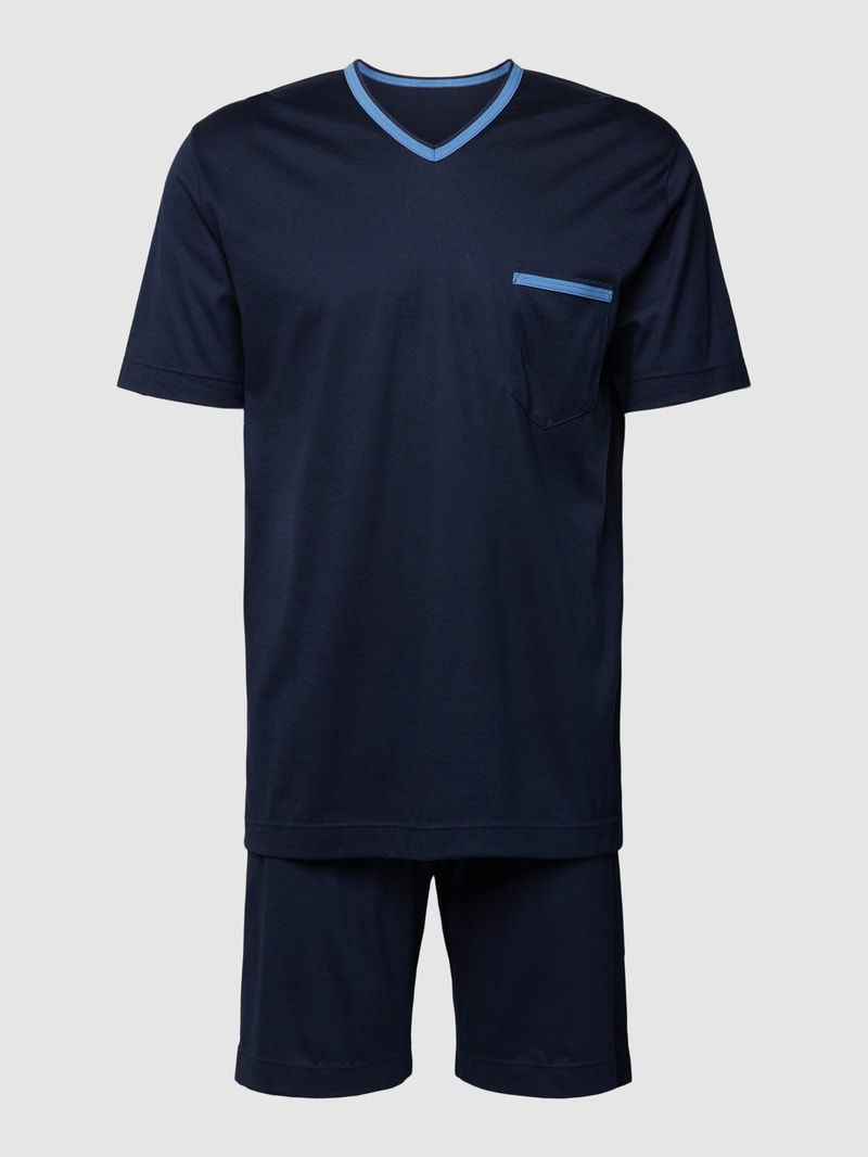 Pyjama aus Baumwolle in dunkelblau