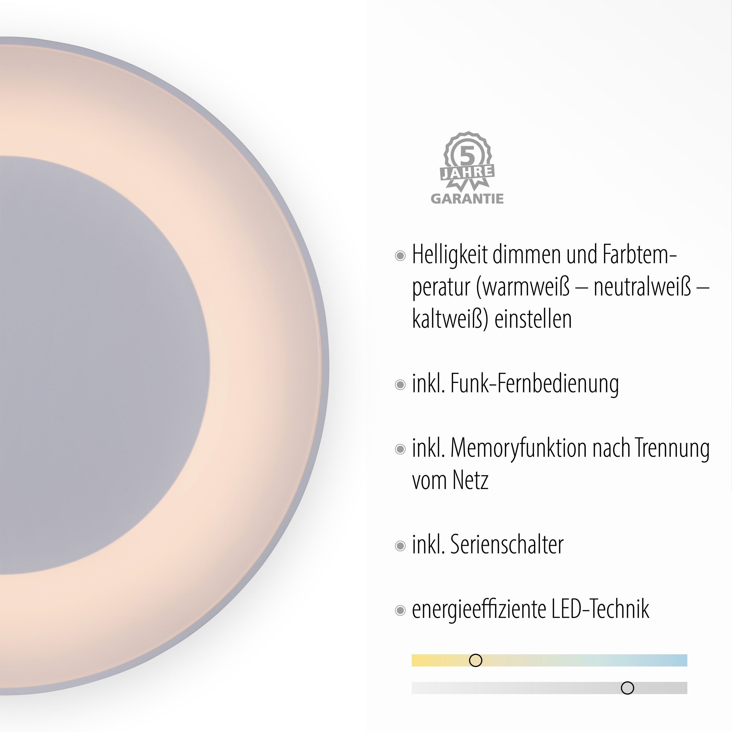 JUST LIGHT.LED-Deckenleuchte 1flg