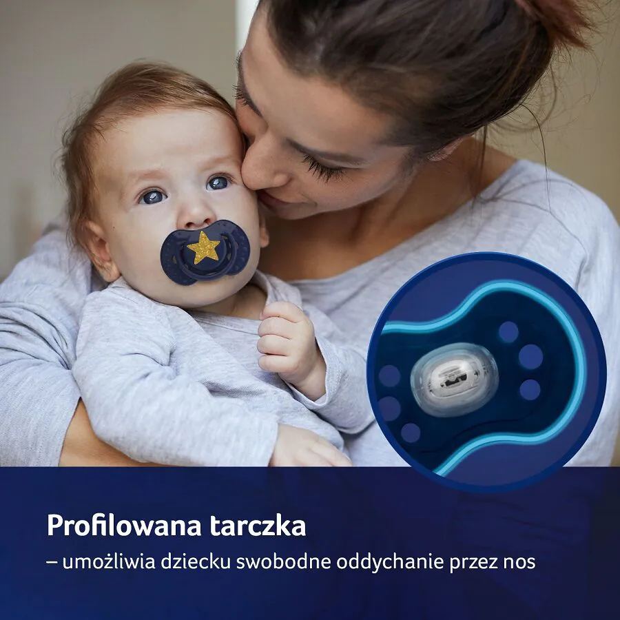 Lovi dinaminis silikoninis čiulptukas, mėlynas, 6-18 mėn.