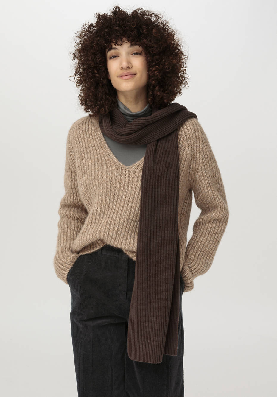 Unisex Strickschal aus reiner Bio-Baumwolle