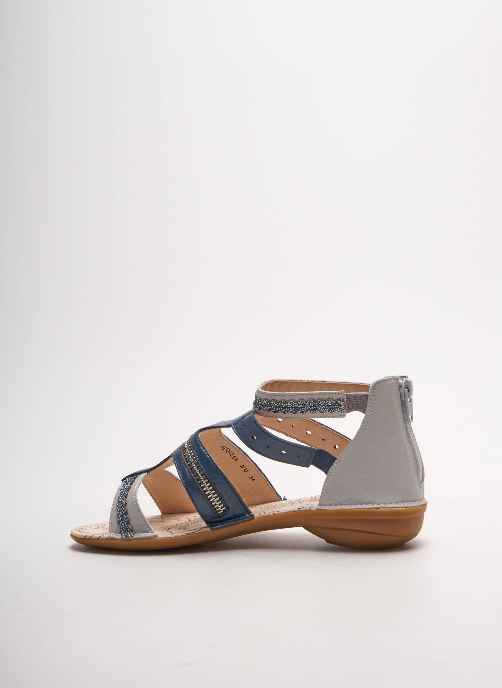Fugitive By Francesco Rossi Sandales Nu Pieds Femme couleur bleu