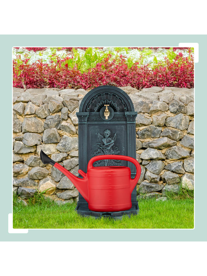 relaxdays Standbrunnen in Grau-Grün - (B)39 x (H)83 x (T)33 cm günstig kaufen onesize