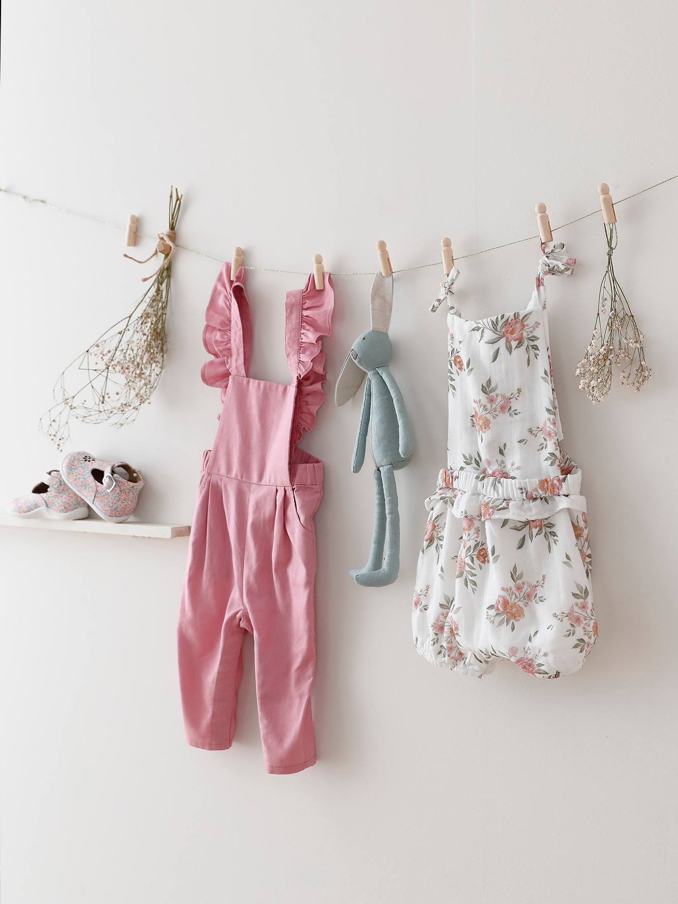 Ensemble 3 pièces bébé robe, bloomer et bandeau assorti blanc