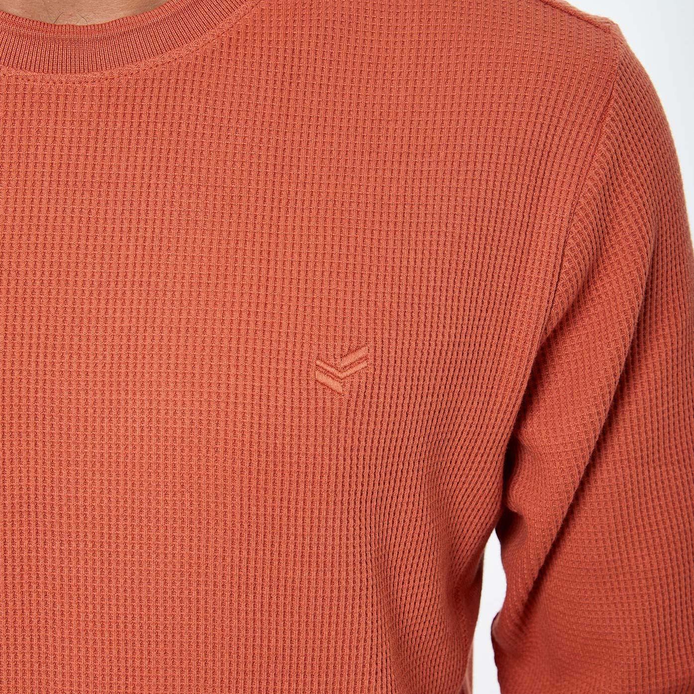 SAFLE  Pull orange Homme en 100% coton