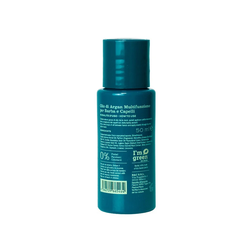 Tratamiento para barba con aceite de argán todo en uno: aceite para barba, aceite para el cabello, tratamiento capilar.