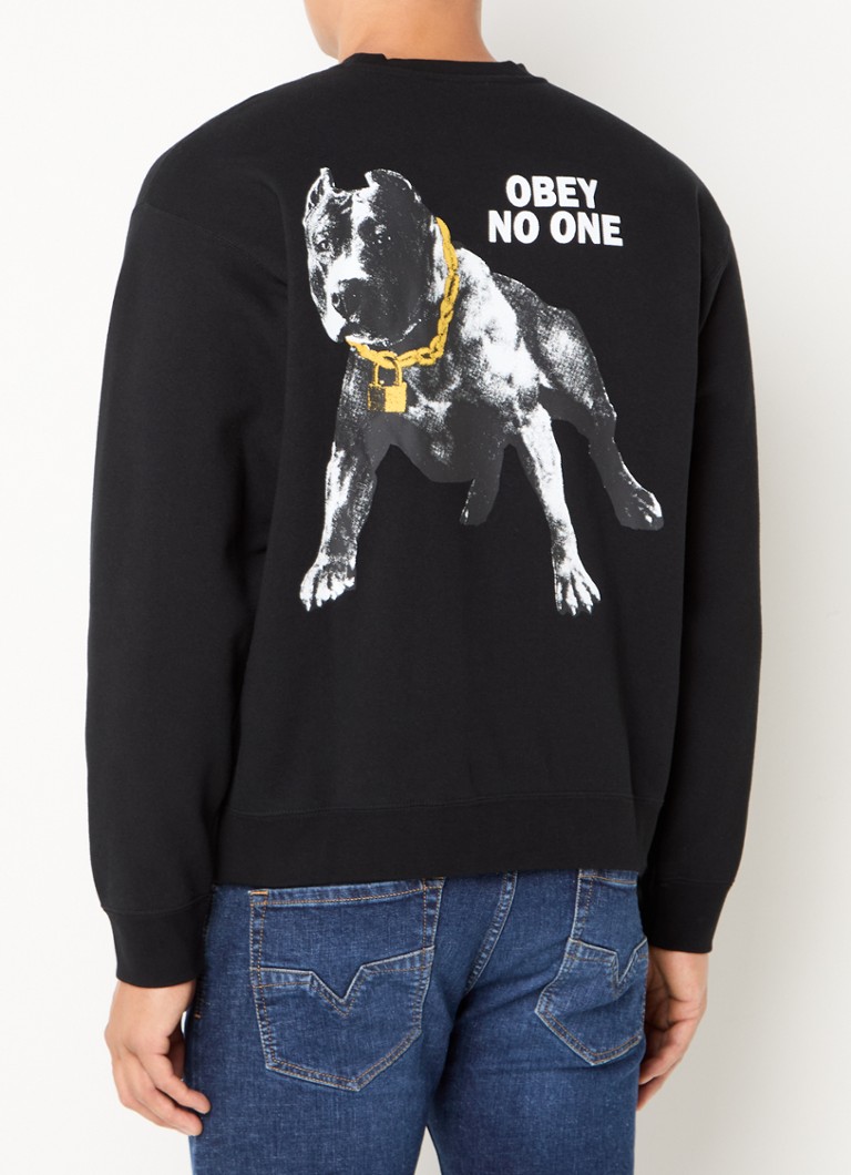 Obey No One sweater with logo and back print