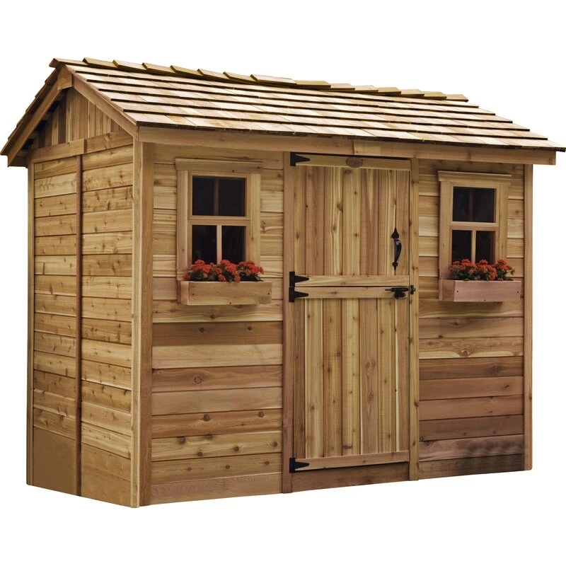 Cabin 9' wide x 6' deep wooden storage shed