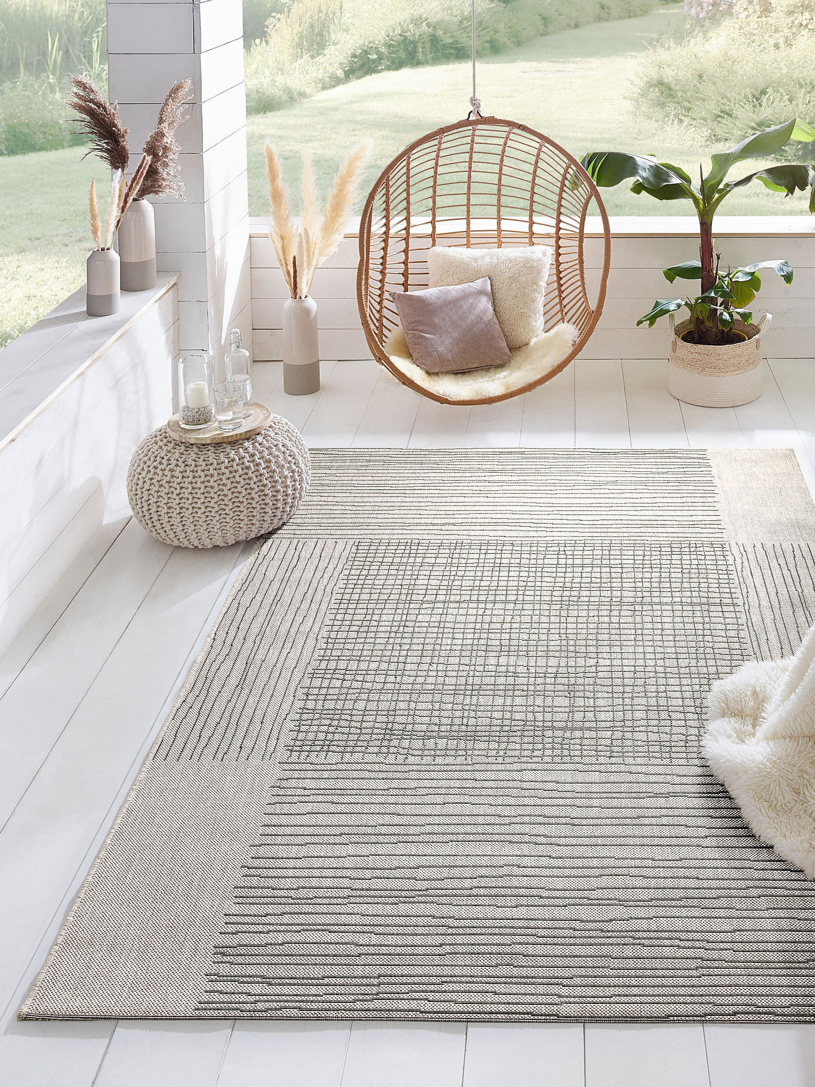Borgsum Moderner Teppich, Beige
