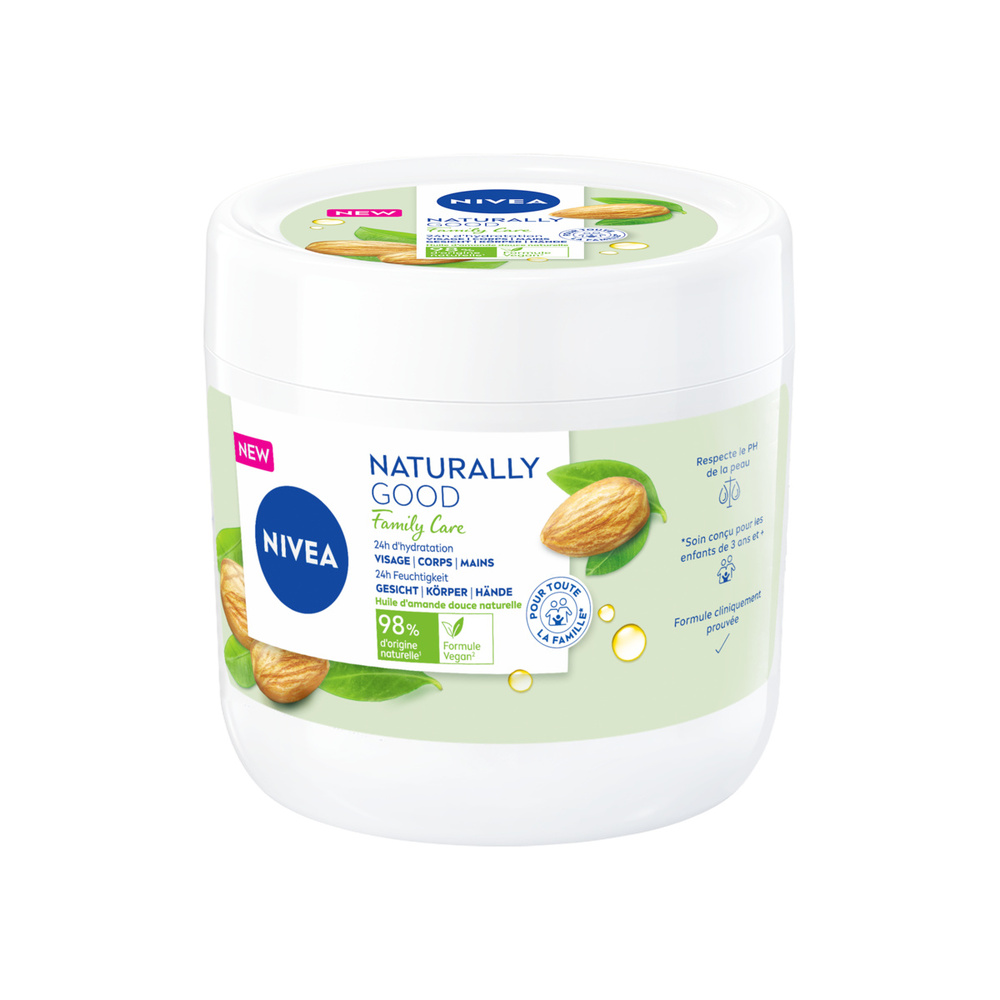 nivea NATURALLY GOOD - Crème multi-usage Family 450 ml Soin visage corps et mains Famille