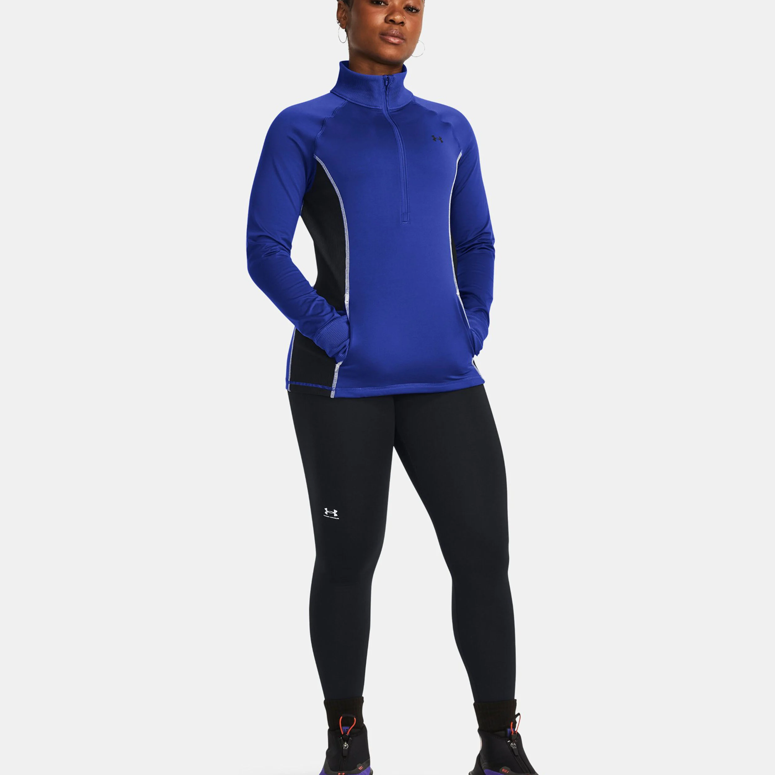 CW Half-Zip Longsleeve Damen - Blau