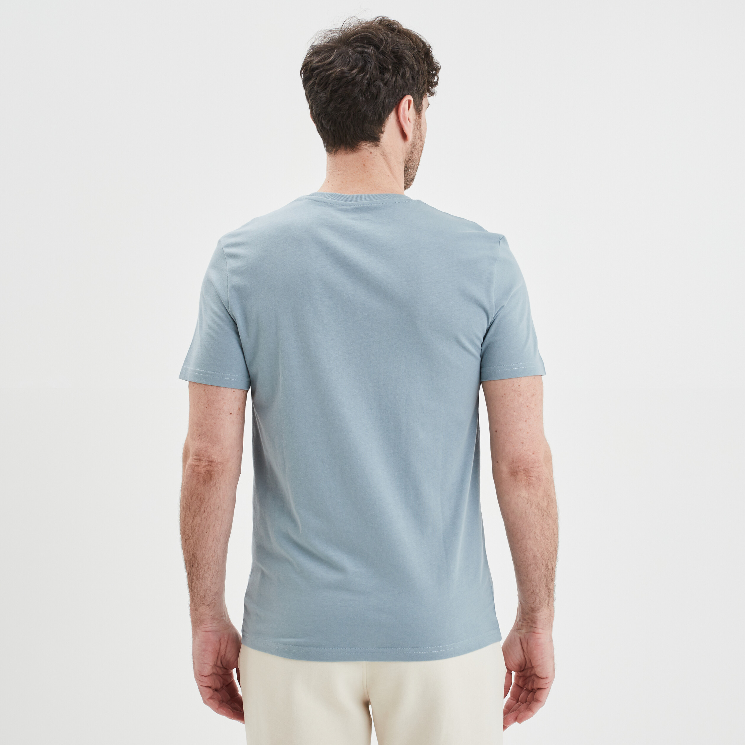 T-shirt en coton manches courtes gris homme | La Halle